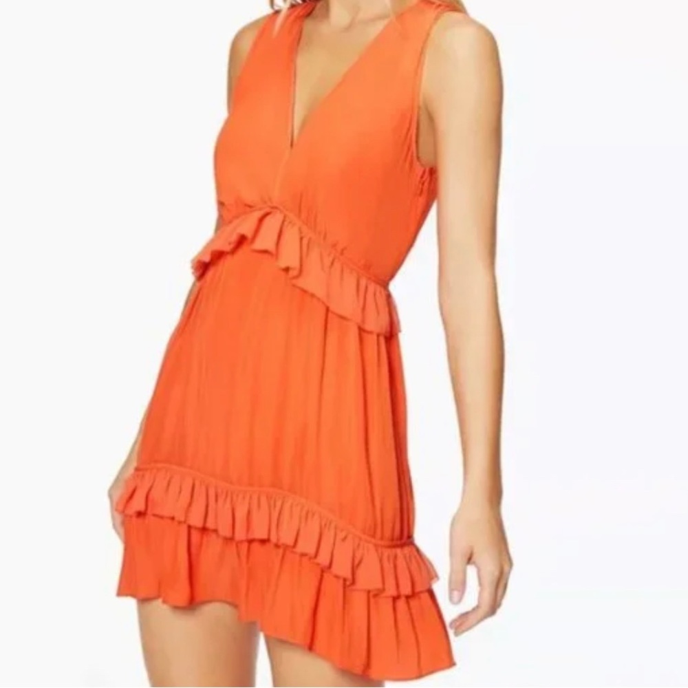 BRIGHT ORANGE BABY DOLL DRESS